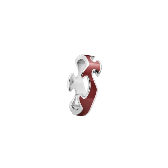 Fusion Center Ring White Gold Red - Georg Jensen - Designschmuck mit schnellen und sicheren Lieferungen - Nordic Spectra
