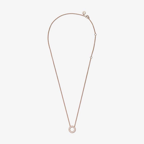 Halsband med Pandoras Logotyp Rosé - PANDORA - Snabb frakt & paketinslagning - Nordicspectra.se