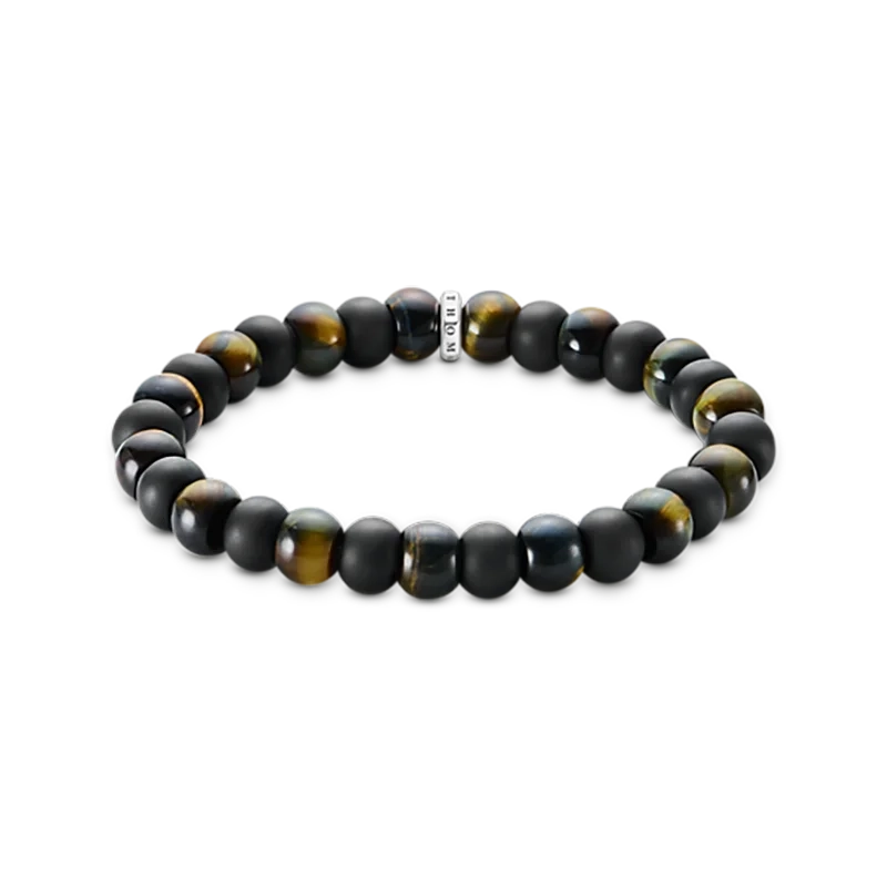 Thomas Sabo - Kularmband Obsidian & Tigeröga