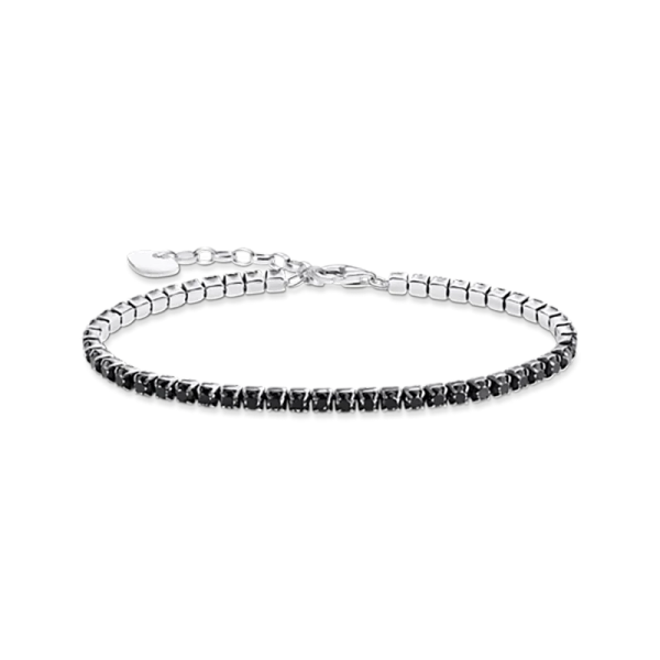 Tennis Bracelet with Black Sparkling Stones - Thomas Sabo - Suuri valikoima & ilmainen lahjapaketointi - Nordic Spectra
