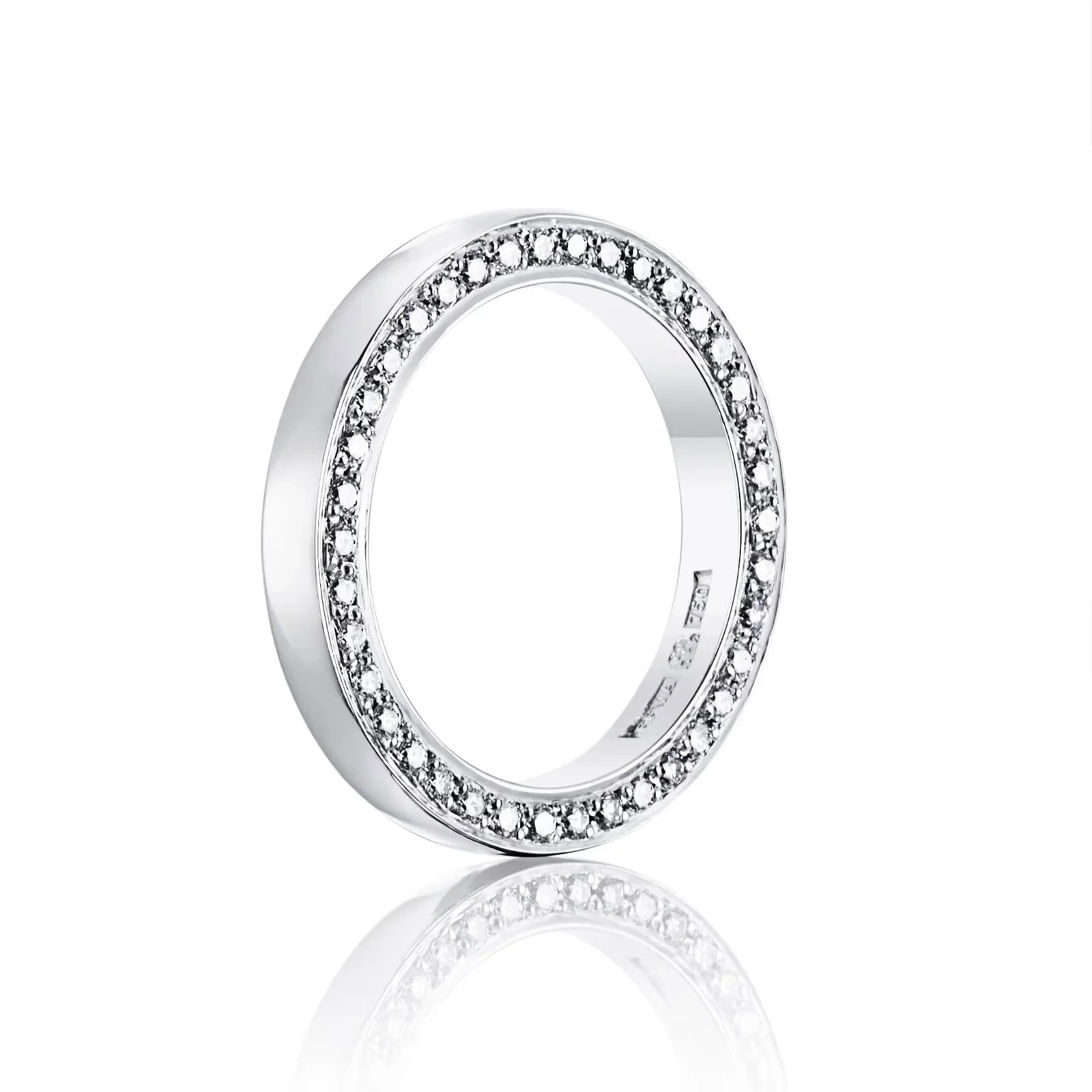 Efva Attling - Half Round & Stars On Side Ring Platinum