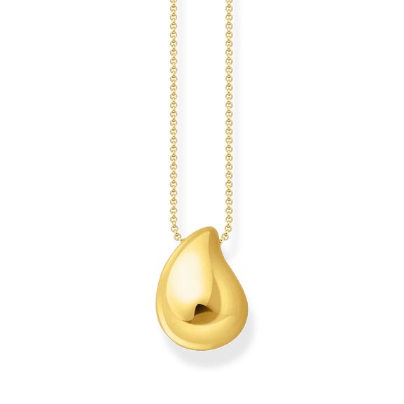 Kette mit Anhänger in organischer Tropfenform vergoldet - Thomas Sabo - Nordic Spectra