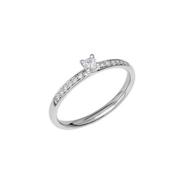 Glint A02 White Gold - Wedding & engagement rings - Schalins - Scandinavian design - Nordic Spectra