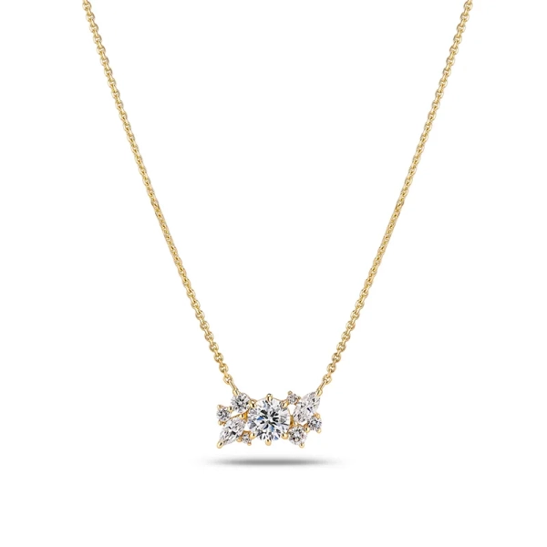 Lovere Necklace i 14K guld med diamantkluster från Sif Jakobs