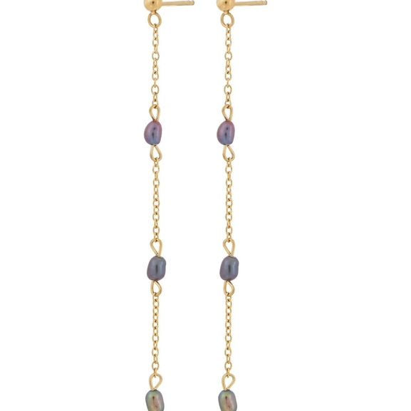 Perla Mini Earrings Multi Teal Gold - Edblad - Snabb frakt & paketinslagning - Nordicspectra.se