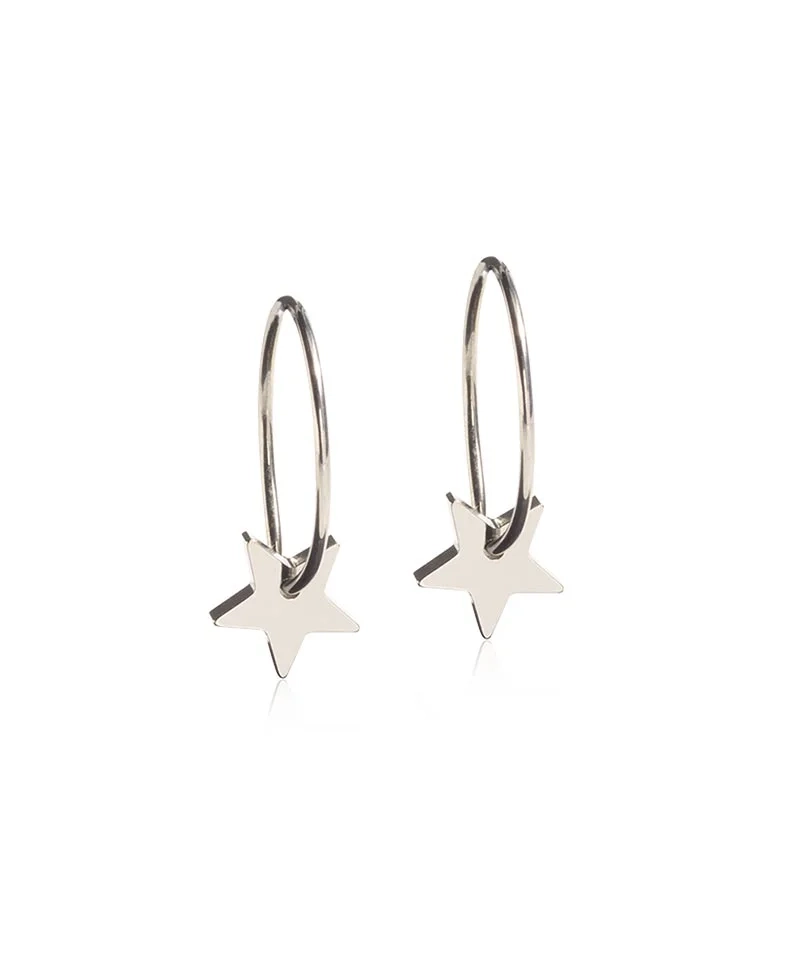 Blomdahl - NT Ear Ring 14 mm Pendant Star 8 mm