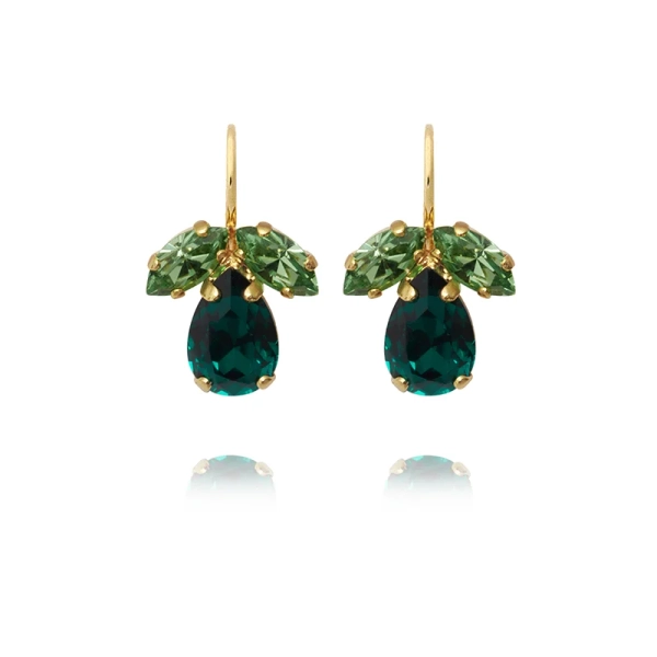 Petite Timo Earrings Gold Green Combo - Caroline Svedbom - Nopea toimitus ja lahjapakkaus - Nordic Spectra