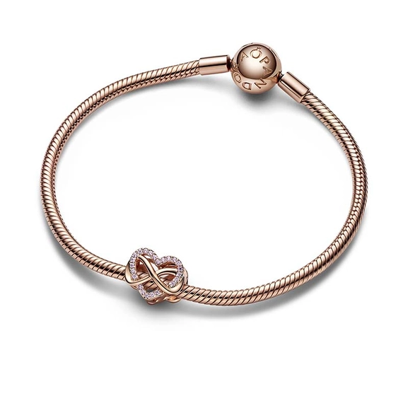 Family Infinity Pink Heart Berlock Rosé - PANDORA - Snabb frakt & paketinslagning - Nordicspectra.se