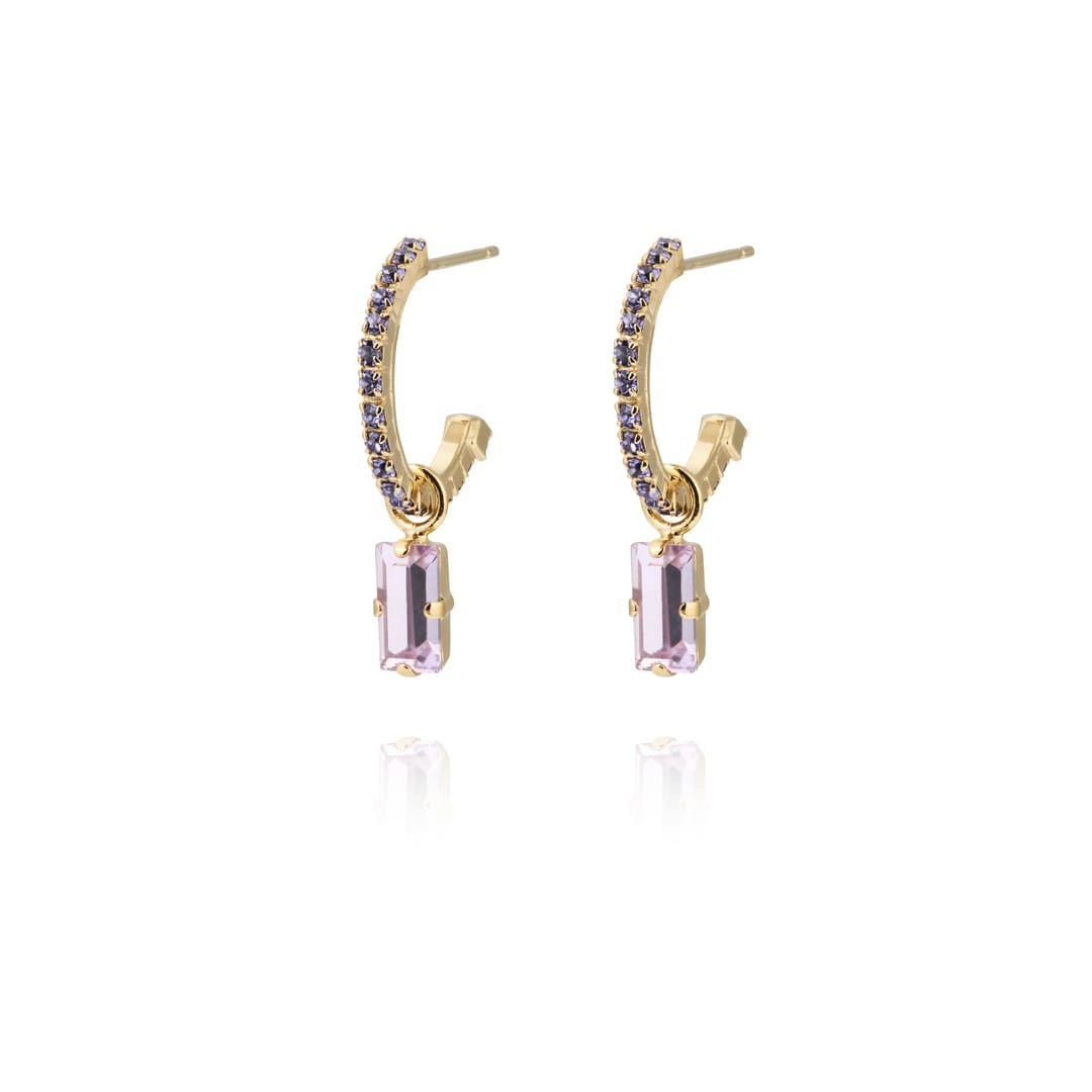 Caroline Svedbom - Lucy Earrings Gold Violet / Tanzanite