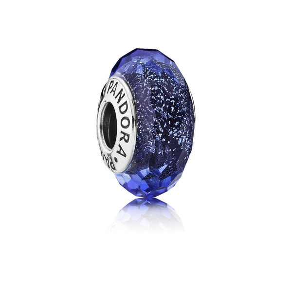 Facettiertes Blaues Murano-Glas-Charm von PANDORA, Schneller Versand - Nordicspectra.de