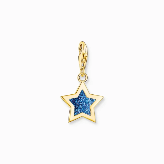 Mörkblå Glittrande Stjärna Berlock Guld - Thomas Sabo - Snabb leverans & paketinslagning - Nordic Spectra