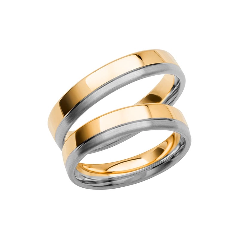 SR3006-4.5 Guld/Vitguld - Vigsel- & förlovningsringar - Schalins - Fri storleksändring* - Nordic Spectra
