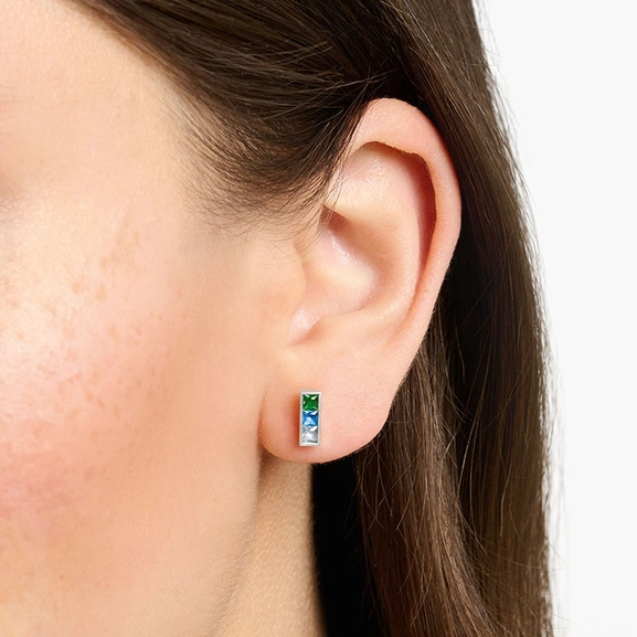 Ohrstecker Bunte Steine Silber von Thomas Sabo, Schneller Versand - Nordicspectra.de