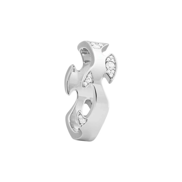 Fusion Mittring Vitguld Pavé Diamanter - Georg Jensen örhängen - Snabb frakt & paketinslagning - Nordicspectra.se