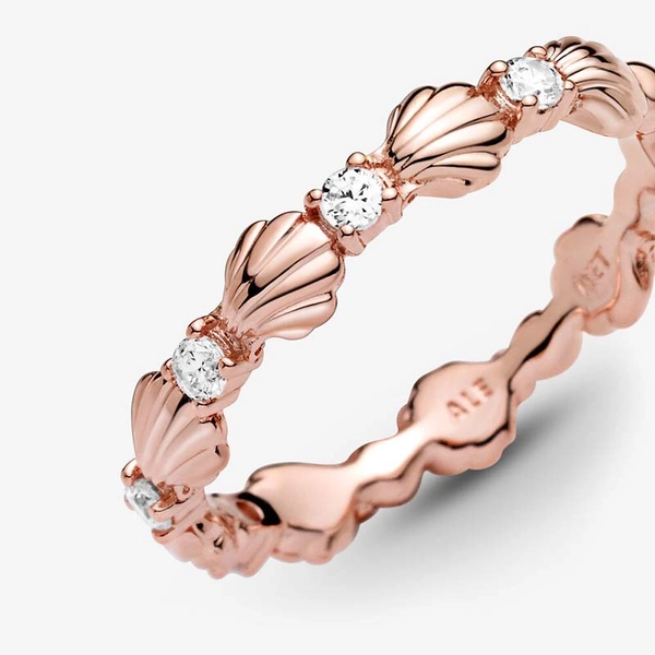 Glittrande Snäckor Ring Rosé - PANDORA - Snabb frakt & paketinslagning - Nordicspectra.se