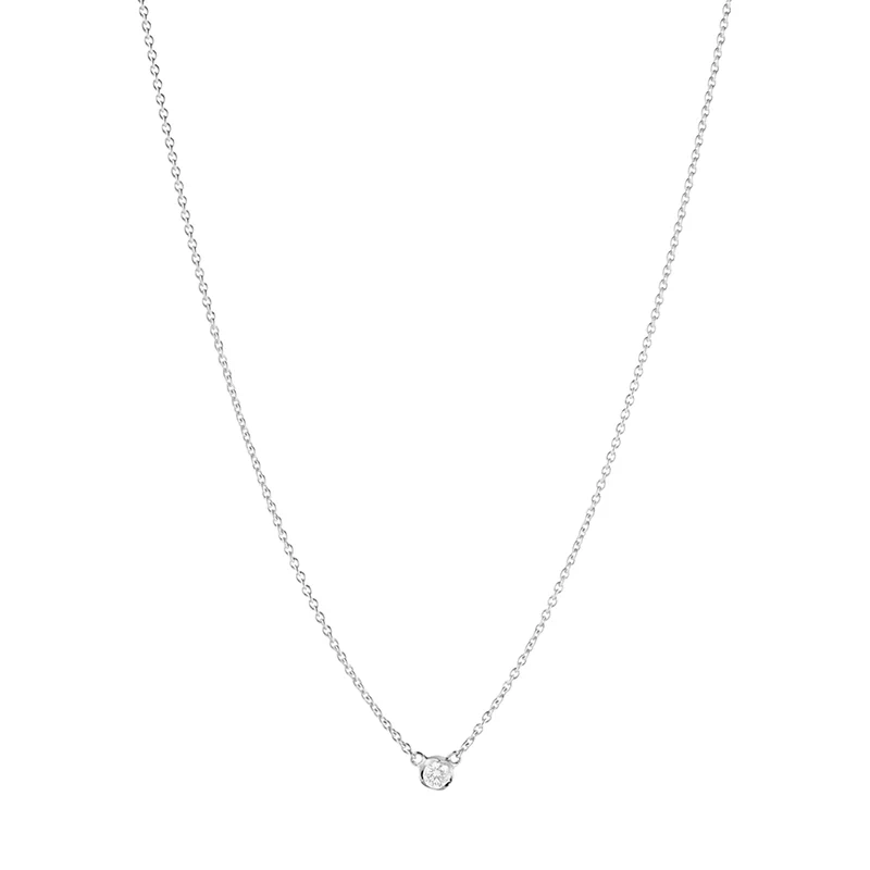 Georg Jensen - Georg Jensen Signature Diamonds Halsband 0.05 ct Vitguld