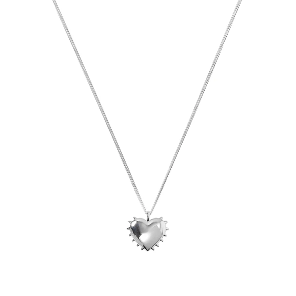 True Love Spike Heart Necklace Silver - Syster P - Snabb leverans & Gratis paketinslagning - Nordic Spectra