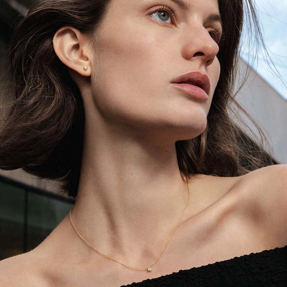 Georg Jensen Signature Diamonds Halsband 0.10 ct - Georg Jensen örhängen - Snabb frakt & paketinslagning - Nordicspectra.se