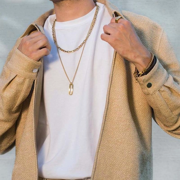 BENJAMIN Kedja Halsband Guld - AROCK - Snabb frakt & paketinslagning - Nordicspectra.se