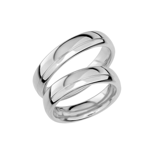 SR1006-5 Platina - Vigsel- & förlovningsringar - Schalins - Fri storleksändring* - Nordic Spectra