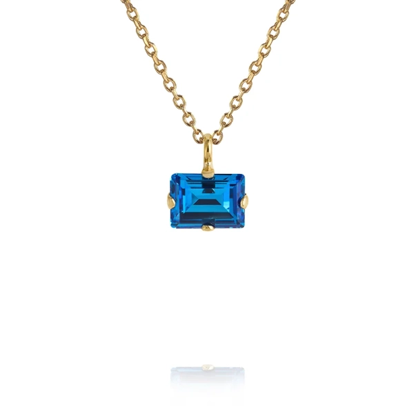 Guldpläterat halsband med klar