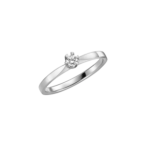 Donau 0.10 White Gold - Wedding & engagement rings - Schalins - Scandinavian design - Nordic Spectra