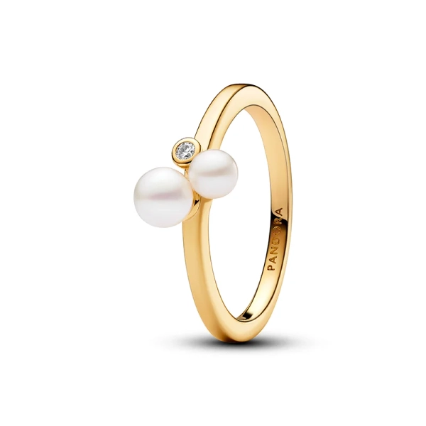 Duo Behandelte Süßwasserzuchtperlen Ring - PANDORA - Nordic Spectra