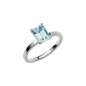 Fairytale 1 Aquamarine White Gold - Wedding & engagement rings - Schalins - Scandinavian design - Nordic Spectra