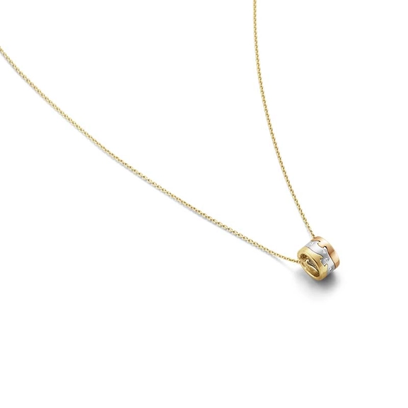 Fusion Kette Gelb, Weißes Und Roségold Mit Diamant 0.05 ct  von Georg Jensen, Schneller Versand - Nordicspectra.de