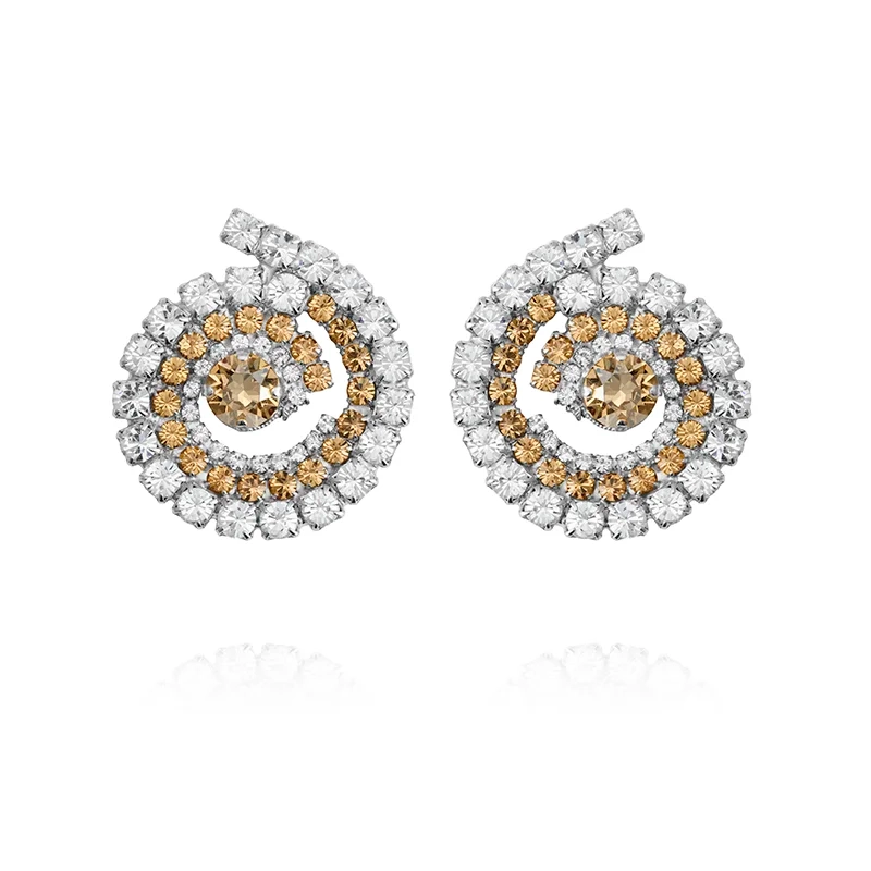 Caroline Svedbom - Zia Earrings Rhodium Topaz Combo