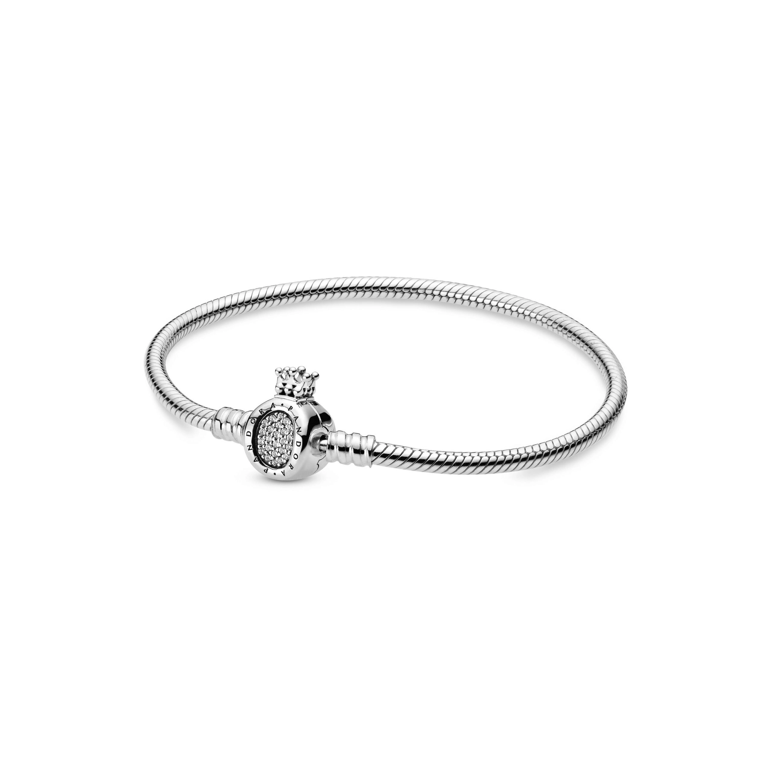 PANDORA - Moments Crown O & Snake Chain Armband