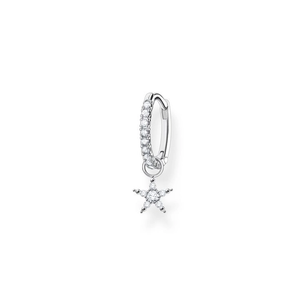 Einzel Creole Mit Stern Anhänger Silber von Thomas Sabo, Schneller Versand - Nordicspectra.de