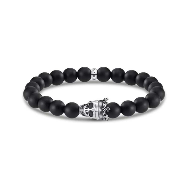 Stenarmband med Dödskallekung - Thomas Sabo armband - Snabb frakt & paketinslagning - Nordicspectra.se