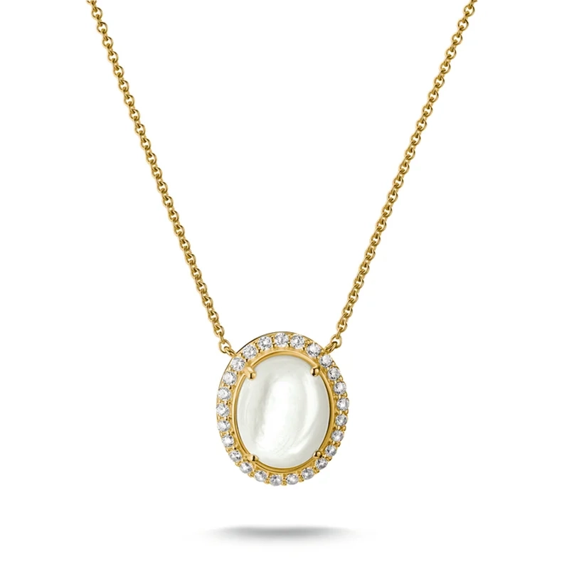 Thomas Sabo - Glittrande Pärlemor Halsband Guld