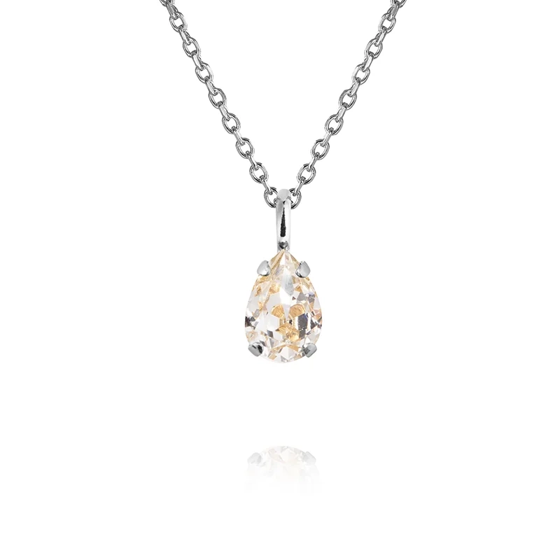 Caroline Svedbom - Childhood Birthstone Necklace Rhodium April