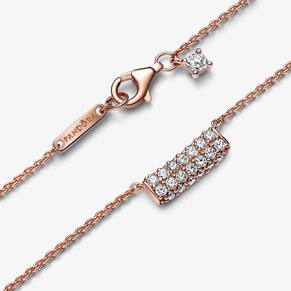 Pandora Timeless Doppelreihige Pavé-Stab Collier-Halskette von PANDORA, Schneller Versand - Nordicspectra.de
