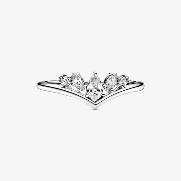 Birnen- & Marquise-Schliff funkelnder Wishbone-Ring von PANDORA, Schneller Versand - Nordicspectra.de