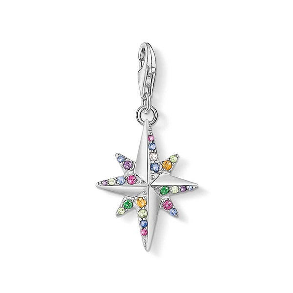 Charm-Anhänger Farbiger Stern silber von Thomas Sabo, Schneller Versand - Nordicspectra.de