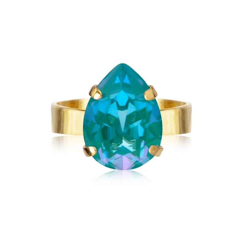 Caroline Svedbom - Mini Drop Ring Gold Laguna Delite