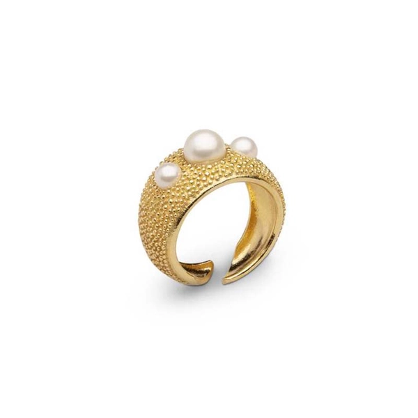 Pearl Bubble Ring Gold -CU Jewellery - Snabb frakt & paketinslagning - Nordicspectra.se