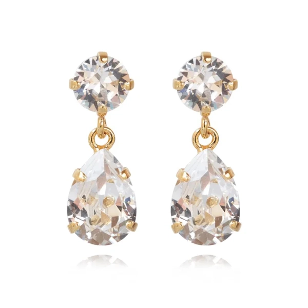 Mini Drop Earrings Gold Crystal - Caroline Svedbom - Nopea toimitus ja lahjapakkaus - Nordic Spectra