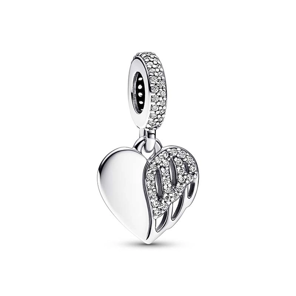 Heart & Angel Dangle Charm - PANDORA - Suuri valikoima & ilmainen lahjapaketointi - Nordicspectra.fi