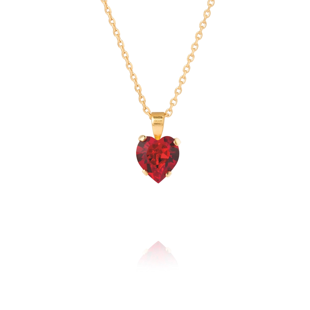 Caroline Svedbom - Heart Necklace Gold Light Siam 227