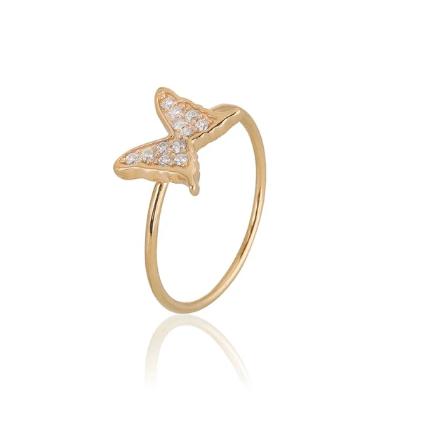 Petite Papillion Sparkling Ring Gold - Carolina Gynning - Nykyaikaisia ​​merkityksellisiä koruja - Nordic Spectra