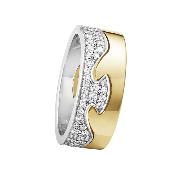Fusion 2-delad Ring RG/Pavé - Georg Jensen ringar - Snabb frakt & paketinslagning - Nordicspectra.se