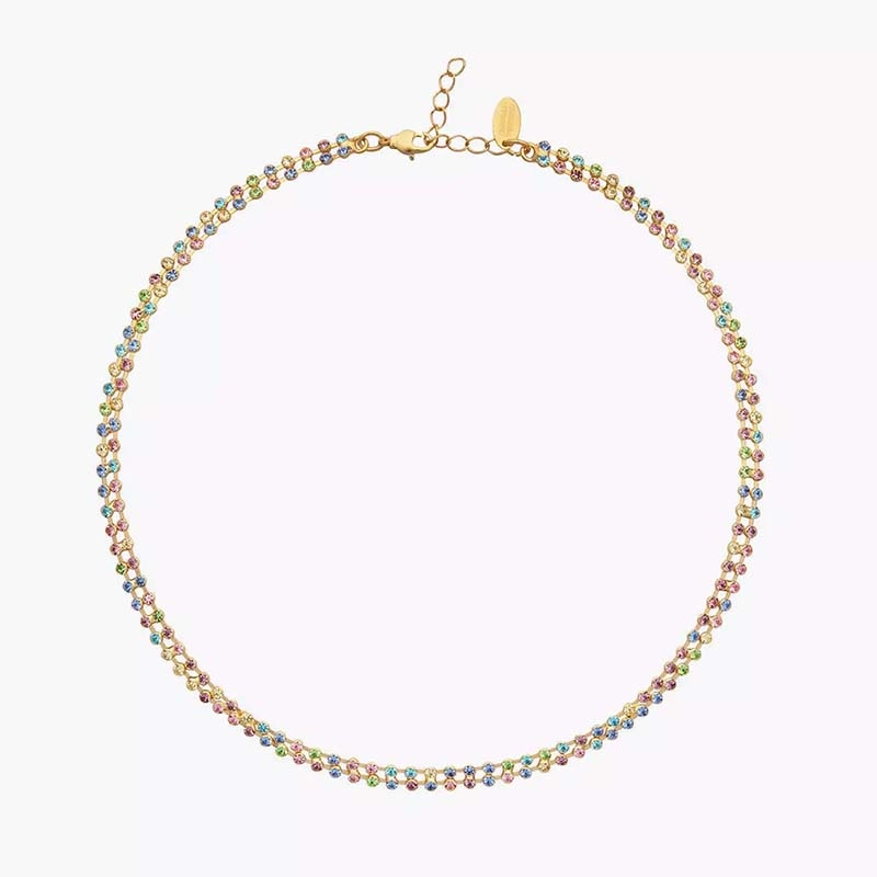 Caroline Svedbom - Miro Necklace Gold Rainbow Combo