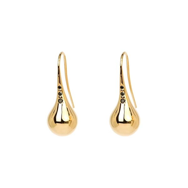 Drop Globe Stone Earrings Gold - Emma Israelsson - Suuri valikoima & ilmainen lahjapaketointi - Nordicspectra.fi