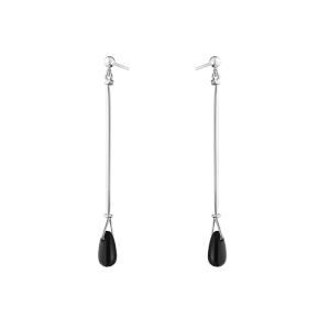 Vivianna Torun Long Earrings Black Agate - Georg Jensen - Designschmuck mit schnellen und sicheren Lieferungen - Nordic Spectra