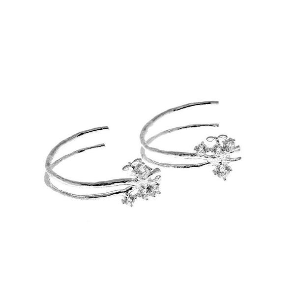 Two Kluster Hoop Ear - Silver -CU Jewellery - Snabb frakt & paketinslagning - Nordicspectra.se