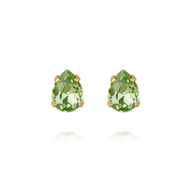 Caroline Svedbom - Superpetite Drop Ear Gold Peridot